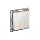 Выключатель 3-кл. СП AtlasDesign 10А IP20 (сх. 1+1+1) 10AX механизм жемчуж. SE ATN000431