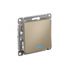 Механизм переключателя 1-кл. СП Atlas Design 10А IP20 (сх. 6а) 10AX с подсветкой шампань SchE ATN000563