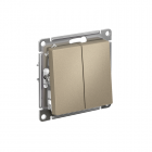 Переключатель проходной 2-кл. СП AtlasDesign 10А IP20 (сх. 6/2) 10AX механизм шампань SE ATN000565