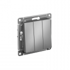 Механизм выключателя 3-кл. СП AtlasDesign 10А IP20 (сх. 1+1+1) 10AX сталь SchE ATN000931