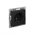 Механизм розетки 1-м СП Atlas Design с заземл. защ. шторки 16А карбон SchE ATN001045