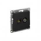 Механизм розетки 2-м Atlas Design комп. RJ45 кат.5E+TV карбон SchE ATN001089