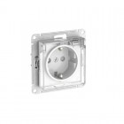 Розетка AtlasDesign Aqua 16А IP44 с заземл. защ. шторки с прозр. крышкой быстрозажим. клем. механизм бел. SE ATN440146S