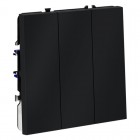 Выключатель 3-кл. СП S70 10А механизм графит Voltum VLS030107