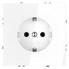 Розетка 1-м СП S70 16А с заземл. механизм бел. глянцевый Voltum VLS040101