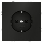 Розетка 1-м СП S70 16А с заземл. механизм черн. матов. Voltum VLS040108