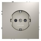 Розетка 1-м СП S70 16А с заземл. защ. шторки механизм кашемир Voltum VLS040203