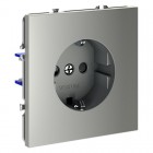 Розетка 1-м СП S70 16А с заземл. защ. шторки механизм сталь Voltum VLS040205