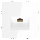 Розетка компьютерная 1-м СП S70 RJ45 кат.6 механизм бел. глянцевый Voltum VLS060101