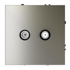 Розетка телевизионная оконечная TV + SAT 2-м СП S70 механизм шелк Voltum VLS060404