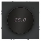 Терморегулятор электронный S70 с индикацией и датчиком для теплого пола механизм графит Voltum VLS070107