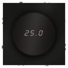 Терморегулятор электронный S70 с индикацией и датчиком для теплого пола механизм черн. матов. Voltum VLS070108