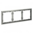 Рамка 3-м S70 пластик. сталь Voltum VLS100305