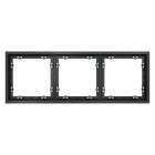 Рамка 3-м S70 пластик. графит Voltum VLS100307