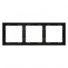 Рамка 3-м S70 пластик. черн. матов. Voltum VLS100308