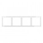 Рамка 4-м S70 пластик. бел. глянцевый Voltum VLS100401