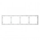 Рамка 4-м S70 пластик. бел. матов. Voltum VLS100402
