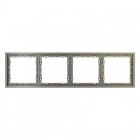 Рамка 4-м S70 пластик. шелк Voltum VLS100404