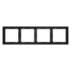 Рамка 4-м S70 пластик. черн. матов. Voltum VLS100408