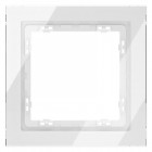 Рамка 1-м S70 стеклян. бел. Voltum VLS110101