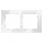 Рамка 2-м S70 стеклян. бел. Voltum VLS110201
