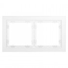 Рамка 2-м S70 стеклян. бел. матов. Voltum VLS110202
