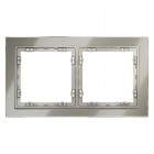 Рамка 2-м S70 стеклян. шелк Voltum VLS110204