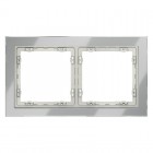 Рамка 2-м S70 стеклян. сталь Voltum VLS110205