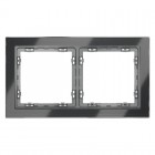 Рамка 2-м S70 стеклян. графит Voltum VLS110207