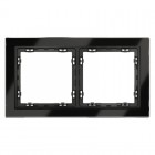 Рамка 2-м S70 стеклян. черн. Voltum VLS110208