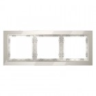 Рамка 3-м S70 стеклян. кашемир Voltum VLS110303