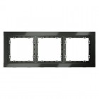 Рамка 3-м S70 стеклян. титан Voltum VLS110306