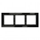 Рамка 3-м S70 стеклян. черн. Voltum VLS110308