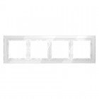 Рамка 4-м S70 стеклян. бел. Voltum VLS110401