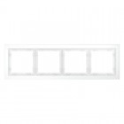 Рамка 4-м S70 стеклян. бел. матов. Voltum VLS110402