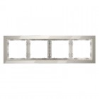 Рамка 4-м S70 стеклян. кашемир Voltum VLS110403