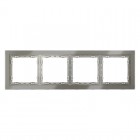 Рамка 4-м S70 стеклян. шелк Voltum VLS110404