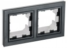 Рамка 2-м IP44 BRITE РУ-2-БрЧ-44 черн. IEK BR-M22-44-K02