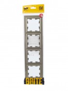 Рамка 4-м BRITE РУ-4-БрШ шампань IEK BR-M42-K37