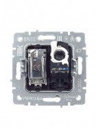 Розетка компьютерная + телевизионная 2-м Brite РТВ/РК12-БрА RJ45 кат.5E + TV алюм. IEK BR-AK20-1-K47