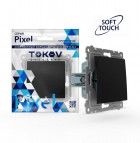 Переключатель 1-кл. СП Pixel IP44 механизм карбон TOKOV ELECTRIC TKE-PX-P1-C14-IP44