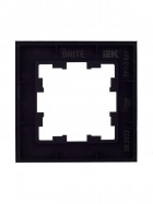 Рамка 1-м BRITE РУ-1-2-БрЧ стекло черн. IEK BR-M12-G-K02