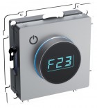 Термостат электронный с индикацией BRITE СП IP20 ТС10-1-БрС сталь IEK BR-RT11-K46