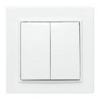 Выключатель 2-кл. СП Минск 10А IP20 бел. Basic EKF ERV10-023-10