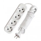 Удлинитель 4х3м без заземления 10А IP20 Е-204 АБС-пл. ПВС 2х0.75 UNIVersal 9631968