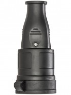 Розетка 16А IP44 прямая с заземл. каучук черн. КОСМОС RKsm-Z-IP(B)16A