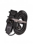 Удлинитель на каучуковой колодке 3х10м 16А IP44 250В 4кВт каучук КГ 3х2.5 черн. УХз16 Россия КОСМОС YKsm10m-3g(16A)KG-B