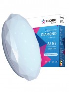 Светильник светодиодный Classic DIAMOND 36Вт 230В 6500К 2340лм 368х65мм настенно-потолочный КОСМОС KCDiam36W_6500