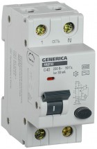 Выключатель автоматический дифференциального тока C40 30мА АВДТ 32 GENERICA MAD25-5-040-C-30