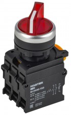 Переключатель 2 полож. 1НО+1НЗ с подсветкой красн. MASTER IEK MI-SW60-11XD-3-14-2-K04